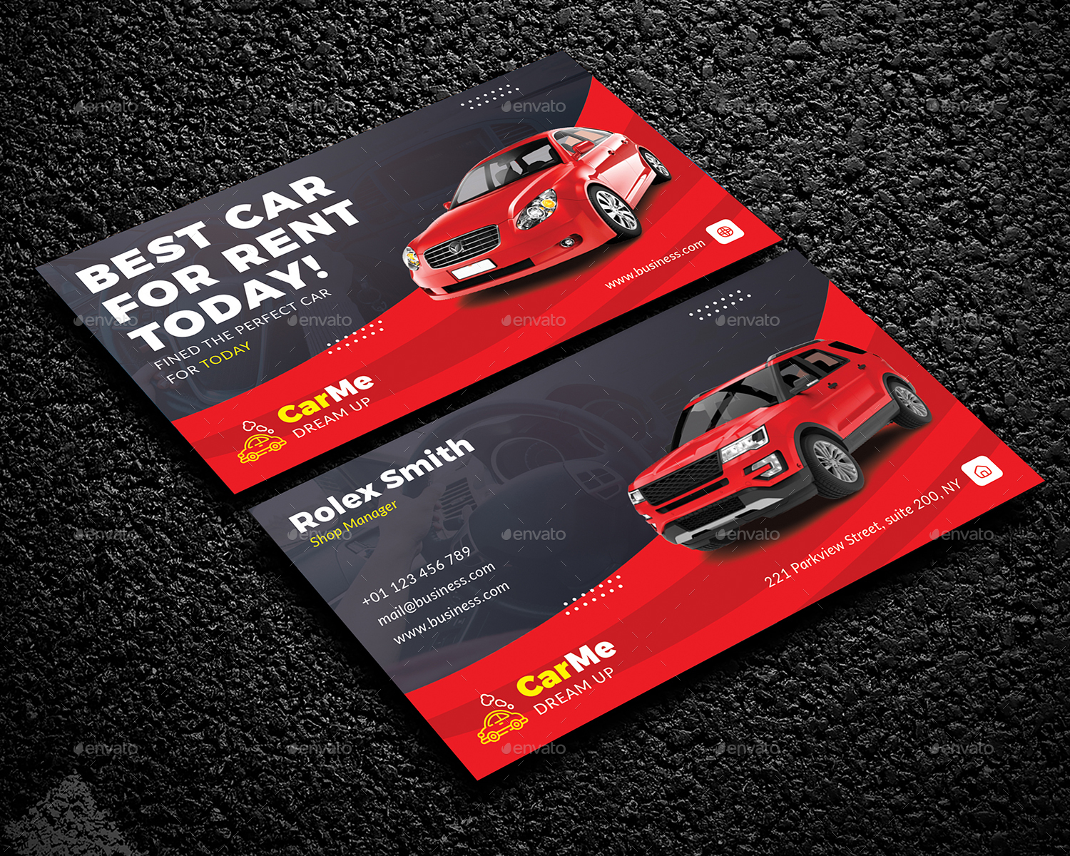 Car Rent Business Card, Print Templates GraphicRiver